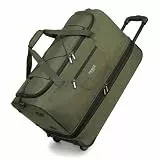 FERGÉ große Reisetasche mit Rollen erweiterbar und Schuhfach - Paris Trolley Handgepäck mit Spanngurten Weichgepäck Reisetasche Weekender