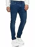 Indicode Herren INCoil Jeanshose aus 77% Baumwolle Super-Stretch | Denim Herrenjeans Medium Indigo, 36/32