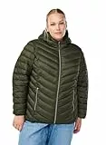 Zizzi Damen Plus Size Jacke mit Kapuze Taschen Gesteppt Größe Gr L Forest Night Plus Size Damen Kleidung