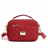 JIANLINST Damen Handy Umhängetasche Klein Handytasch Crossbody Schultertasche Mini-Tasche Multifunktionale Handytasche Rot