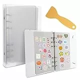 Lusofie Sticker Album Leer zum Sammeln Transparentes Stickerbuch Sammelalbum Sticker Sammelbuch mit Scratcher Activity Stickers Aufbewahrung Blanko Ordner von Etiketten (40 Blatt, A6)