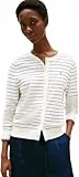 Tommy Hilfiger Damen Cardigan Jersey Stitch Elegant, Mehrfarbig (Ivory Silk/Dark Night Navy STP Gs), S
