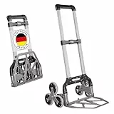 ATHLON TOOLS Treppensteiger-Sackkarre bis 100kg - XXL - klappbar - aus Aluminium - extra Langer Griff 110 cm - große breite Lade-Schaufel - Schwerlast Treppensackkarre - Modell 2025