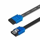 BENFEI SATA III Kabel, 1 Stück, 6Gbps, gerade, HDD- SDD-Datenkabel mit Arretierung, 45,7 cm für SATA HDD, SSD, CD-Treiber, CD-Writer,Blau