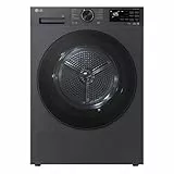 LG RT90X7B Trockner (B, 9 kg) mit Wärmepumpentechnologie (LED-Display, selbstreinigender Kondensator, Trockensensor) Matte Black