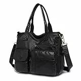 HAWILL Umhängetasche Damen Kleine Crossbody Bag Damen Breiter Gurt Handytasche zum Umhängen Mittelgroß Tragetasche Moderne Taschen für Reisen/Einkaufen/Party