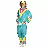 Boland - Kostüm für Erwachsene Trainingsanzug 80er Jahre mit Taschen, Jacke und Hose, Campinganzug, Jogginganzug, Assi Anzug, Retro Style, Gruppenkostüm, Mottoparty, Karneval