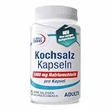 Kochsalz-Kapseln | Hochdosiert mit 1000 mg Natriumchlorid | Ohne salzigen Nachgeschmack | Vorratspackung mit 90 Kapseln | Vegan | Laborgeprüfte Qualität