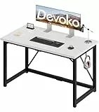 Devoko 120 x 50 x 75 cm Schreibtisch Kleiner Tisch Computertisch, Bürotisch für Arbeitszimmer, Study Table, Industrie-Design Desk, Computertisch Klein für Home, Weiß