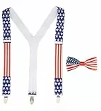 W WIDMANN MILANO Party Fashion - Verkleidungsset USA, Hosenträger und Fliege, Amerika, Karneval, Mottoparty