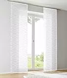 Kutti Schiebegardine Schiebevorhang Raumtrenner Enya weiß Ausbrenner mit Paneelwagen B 60 x H 225 cm (1 STK)