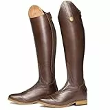 WEHAM Braun,37,Reitstiefel für Damen und Herren, Retro-Schnürstiefel aus PU-Leder, lange Reitstiefel für Anfänger