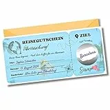 Gutschein Reise, Urlaub | Reisegutschein mit Rubbelaufkleber | Geschenkidee für Paare, Familie und Freunde | Rubbelkarte zum selbstbeschriften | Personalisierte Überraschungskarte (Reise)