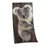 Klaus Herding GmbH Velourstuch Duschtuch Badetuch Strandtuch mit Koala 75 x 150cm
