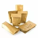 Logbuch-Verlag 25 kleine goldene Papierbeutel 9 x 15 x 3,5 cm Papiertüten zum Befüllen für Gastgeschenke Hochzeit Taufe Feste