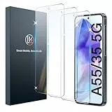 LK 3 Stück Schutzfolie für Samsung Galaxy A55 5G / A35 5G Schutzglas, 9H Härte Stoßfest Kratzfest Panzerfolie, HD Ultra-klar Displayschutzfolie