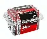 Camelion 11102403 - Batterien Plus Alkaline AAA / LR03, 24 Stück, Kapazität 1250 mAh, leistungsstarke Einwegbatterien für elektronische Alltagsgeräte zur optimalen Energieversorgung