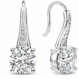 Damen-Ohrringe von Ti Sento Milano. Schmuck aus platiniertem Silber und Zirkonia. Die Farbe dieser Ohrringe ist weißer Zirkonia; Referenz: 7950ZI.