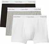 Calvin Klein Herren 3er Pack Boxershorts Trunks Unterwäsche, Mehrfarbig (Black/White/Grey Heather), L