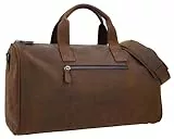 Gusti Reisetasche Leder -Hall Sporttasche Boardtasche Ledertasche Weekender Handgepäck Braun Herren Leder 25L