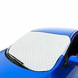 Frontscheibenabdeckung Winter Autozubehör Windschutzscheibenabdeckung 4-Lagen Frostschutz Auto Scheibenabdeckung Auto Winter Universal für SUV PKW (150x100cm)