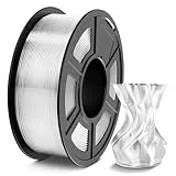 TECBEARS PETG Filament 1.75 mm Transparent, Stärker Zähigkeit PETG 3D Drucker Filament, 1kg Spule, Maßgenauigkeit +/- 0,02 mm, Kompatibel mit FDM Drucker, Clear
