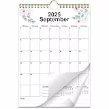 AEYAKA Wandkalender 2025-2026, Monatsplaner für 16 Monate von September 2025 bis Dezember 2026, A4 Format mit Feiertagen & Notizbereich, Blumen Design, Deutsch