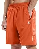 HIFEOS Herren Sporthose - Schnelltrocknende Kurze Laufhose mit Reißverschlusstasche - Trainingshose Jogginghose Kurz