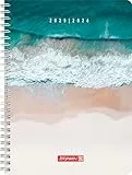 BRUNNEN Schülerkalender Style (2025/2026) 'Beach Waves', 2 Seiten = 1 Woche, A5, 160 Seiten, PP-Umschlag, mehrfarbig