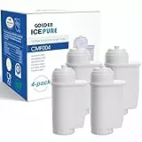 GOLDEN ICEPURE Wasserfilter Kaffeevollautomat für Siemens® Wasserfilter EQ Series, EQ3/EQ6/EQ9, EQ500, S700, Brita® Intenza 575491, Bosch® TCZ7003, TCZ7033, NSF-zertifizierter, 4 stück