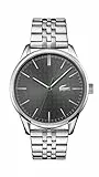 Lacoste Analog Quarzuhr für Herren Kollektion Vienna mit Silbernes Edelstahlarmband - 2011073