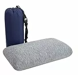 bigpawl Reisekissen Memory Foam, Reisekopfkissen, Camping Kissen mit Packsack, Ideal für Auto, Flugzeug und Rucksackreisen, Kleines Kissen 42x24x12 cm, mit Waschbarem Kissenbezug
