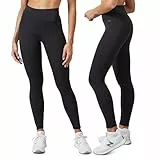 Snocks High Waist Leggings Lang Damen - Sport mit Bauchkontrolle und Anti-Squat - Blickdichte Sporthose - Super Dehnbar - Push Up Sportswear ideal für Yoga, Laufen, Gym - Gr. XL