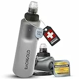 Bachgold® Squeeze Wasserfilter Outdoor – Ultraleichter Trinkwasserfilter mit Virus-Filtration für Camping, Survival, Notfall, Bushcraft | Filtert Viren, Bakterien & Mikroplastik (Weiss, 500 ml)