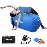 AKSPORT Air Matte Rolle Aufblasbare Air Roller Gymnastik Air Rolle Turnen mit elektrischer Luftpumpe für den Heimgebrauch/Yoga/Cheerleading/Tumbling/Back