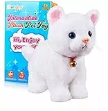 Interaktives Plüschtier Katze Roboter Spielzeug, Barking Meow Kätzchen, Berührungskontrolle, elektronisches Katzen-Haustier, Katzen-Kitty-Spielzeug, Kinder, L: 30.5 cm x H: 20.3 cm x B: 12.7 cm.