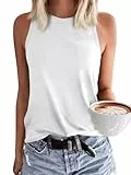 GeGekoko Damen Tank Top Ärmellose Sommer T Shirt Baumwolle Tops Rundhals Oberteile Basic