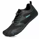 Mabove Barfußschuhe Damen Herren Traillaufschuhe Minimalistische Running Fitness Schuhe für Outdoor Sport Atmungsakt（Ganz schwarz 45）