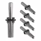 SWAWIS 5 Stück 16mm(5/8 Zoll) Hand Spalter für Beton, Steinspalter aus Kohlenstoffstahl, Spaltkeil Stein mit Keil- und Federscheiben für Marmor Granit Fels