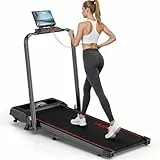 Laufband für Zuhause, VANNECT Walking Pad, 1-12 km/h Klappbares Laufband mit 9% Steigung, Ultra-Leise, LCD-Display, Dreifache Steuerung - Fernbedienung, App, Handlauf-Tasten, Belastbar bis 150 kg