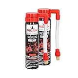 NIGRIN Fahrrad Reifendicht, sofortige Pannenhilfe, geeignet für alle gängingen Ventile, 75 ml (Packung mit 2)