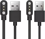 Blueshaweu Ladekabel Kompatibel mit Kesasohe/Findtime/ECOSOON H80 Smartwatch 1,47 Zoll, Kabel Ladegerät Ladestaion für H80 Smartwatch 1,47 Zoll (schwarz+schwarz)