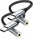 yootech USB Typ C auf 3.5mm Kopfhörer Jack Adapter, Type C auf AUX-Audiokabel kompatibel mit iPhone 16/15 Pro Max Plus, Adapter USB C auf Klinke für Galaxy S25 S24 S23 S22, Huawei, Pixel und mehr