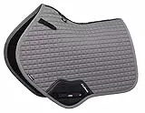 LeMieux Pro Sport Close-Contact-Schabracke, quadratisch gesteppt (D-Ring-Schlaufe) L grau