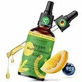 VitaminFit Multivitamin-Tropfen – 16 Vitamine & Mineralstoffe - Flüssig – Vegan, ohne Zusatzstoffe, Zuckerfrei – 100% pflanzlich – Hohe Bioverfügbarkeit – Monatsvorrat (30 ml)