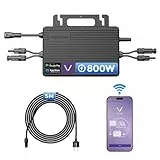 800w Mikro-Wechselrichter Mit Integriertem Wi-Fi, 0% Mwst., Plug & Play Wechselrichter – Ideal FüR Balkonkraftwerke, Pv Vde-Zertifiziert, IP67 Wasserdicht, Mppt-Technologie, App-Gesteuert