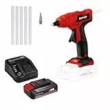Einhell Akku-Heißklebepistole TE-CG 18 Li Power X-Change (Li-Ion, 18 V, max. 170 °C, in 120 Sekunden einsatzbereit, inkl. 5 Klebestifte + Flachklebedüse, inkl. 2,5 Ah Akku und Ladegerät)