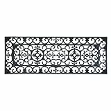 Esschert Design Schmutzfangmatte, Fußmatte in schwarz aus Gummi, rechteckig, Größe XL, extra breit, ca. 120 cm x 45 cm