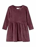 NAME IT Mädchen Nmfveloa Ls Velvet Dress, Burgundy, 104 cm