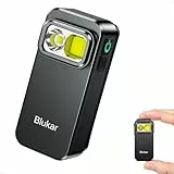 Blukar Taschenlampe LED Aufladbar, 800L Mini Clip LED Taschenlampen mit Flutlicht & Spotlicht & Rotlicht, EDC Hell Flashlight mit 5 Lichtmodi, Wasserdicht und Lange Dauer für Camping Outdoor Notfäll